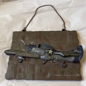 Vintage Santini Italy Style Mustang Sally Faith 1973 airplane plaque